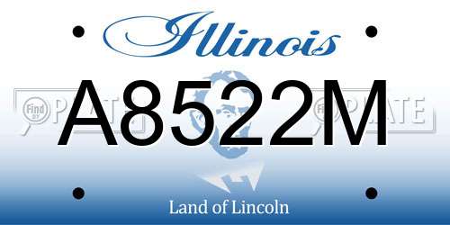 A8522M Illinois License Plate