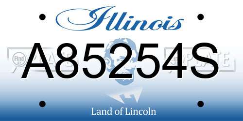 A85254S Illinois License Plate