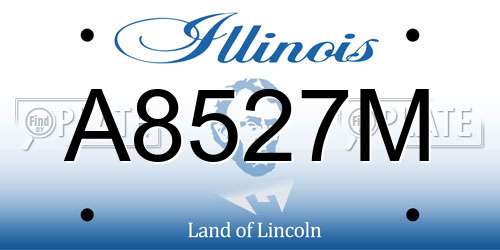 A8527M Illinois License Plate