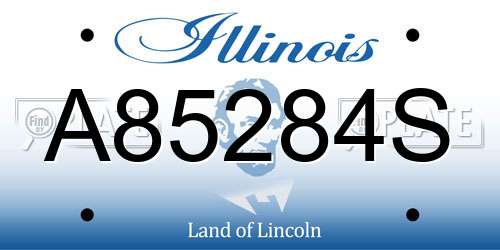A85284S Illinois License Plate