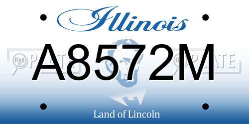 A8572M Illinois License Plate