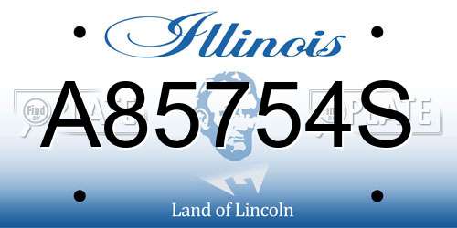 A85754S Illinois License Plate