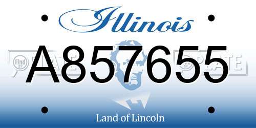 A857655 Illinois License Plate