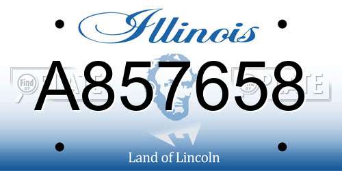 A857658 Illinois License Plate