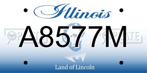 A8577M Illinois License Plate