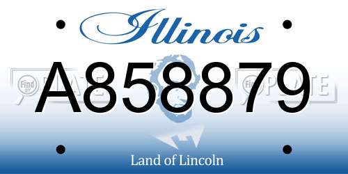 A858879 Illinois License Plate