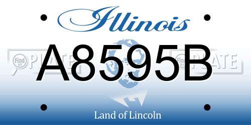 A8595B Illinois License Plate
