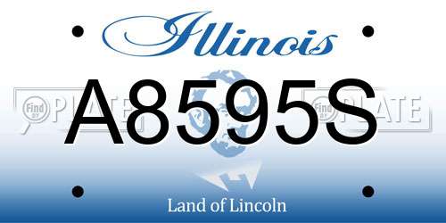 A8595S Illinois License Plate