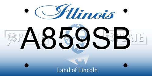 A859SB Illinois License Plate