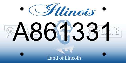 A861331 Illinois License Plate