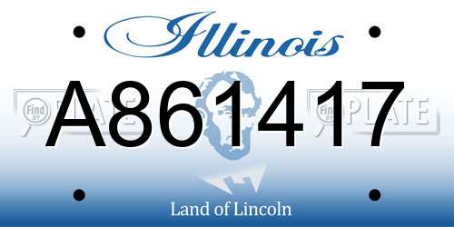 A861417 Illinois License Plate