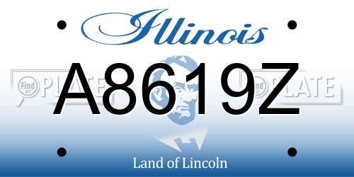 A8619Z Illinois License Plate