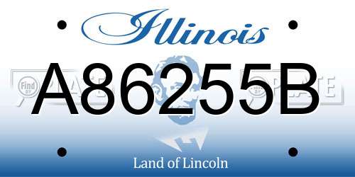 A86255B Illinois License Plate