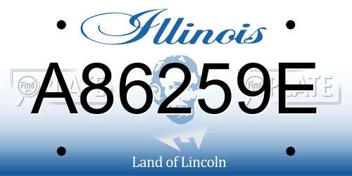 A86259E Illinois License Plate