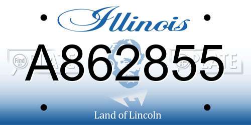 A862855 Illinois License Plate