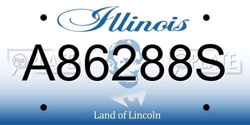 A86288S Illinois License Plate