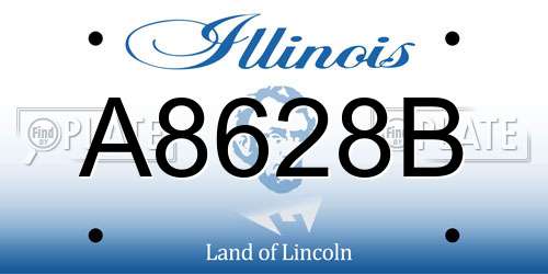 A8628B Illinois License Plate