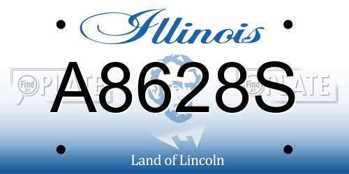 A8628S Illinois License Plate