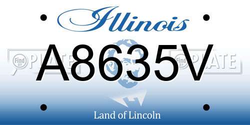 A8635V Illinois License Plate
