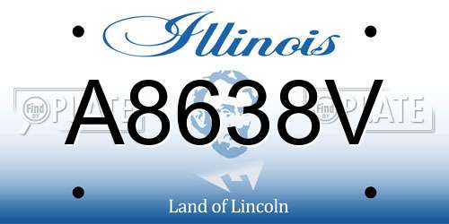 A8638V Illinois License Plate