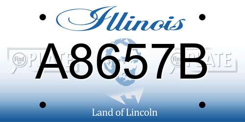 A8657B Illinois License Plate