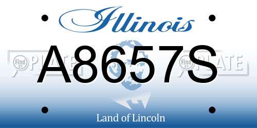 A8657S Illinois License Plate