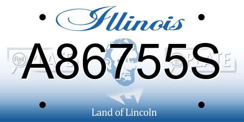 A86755S Illinois License Plate