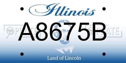 A8675B Illinois License Plate