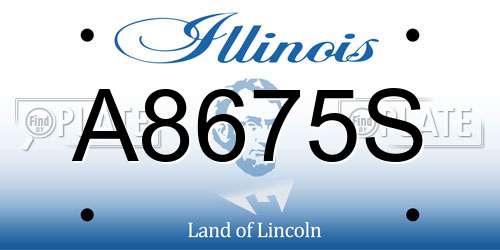 A8675S Illinois License Plate