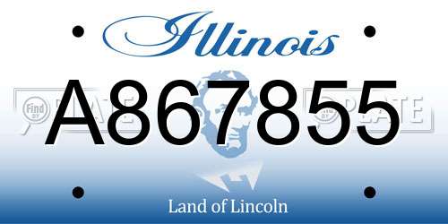 A867855 Illinois License Plate