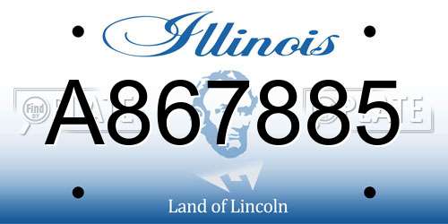 A867885 Illinois License Plate