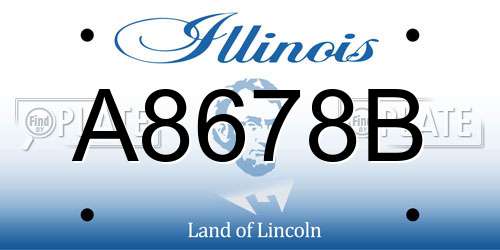 A8678B Illinois License Plate