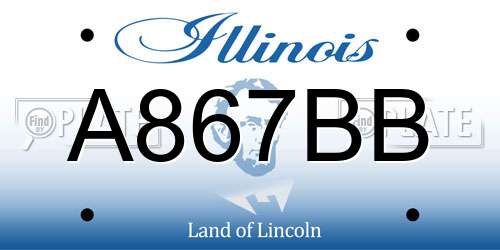 A867BB Illinois License Plate