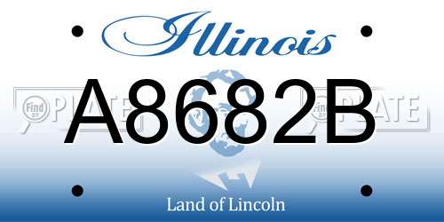 A8682B Illinois License Plate