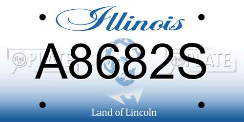A8682S Illinois License Plate