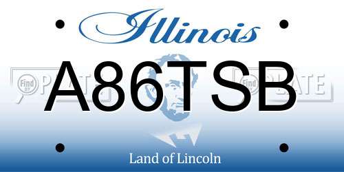 A86TSB Illinois License Plate