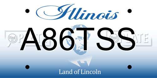 A86TSS Illinois License Plate