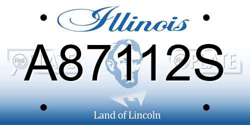 A87112S Illinois License Plate
