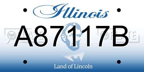 A87117B Illinois License Plate
