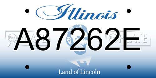 A87262E Illinois License Plate