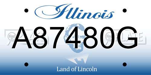 A87480G Illinois License Plate