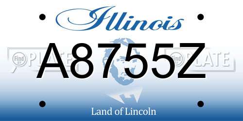 A8755Z Illinois License Plate