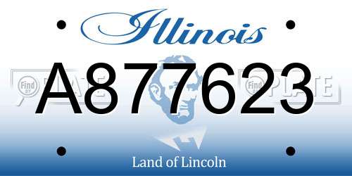 A877623 Illinois License Plate