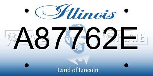 A87762E Illinois License Plate