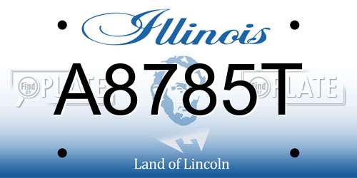 A8785T Illinois License Plate