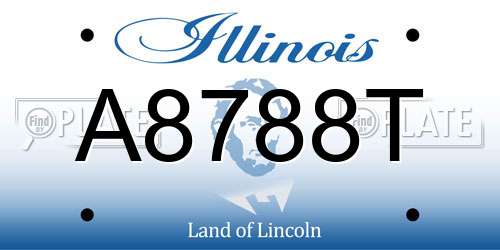 A8788T Illinois License Plate