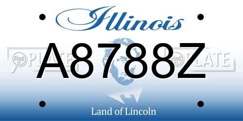 A8788Z Illinois License Plate