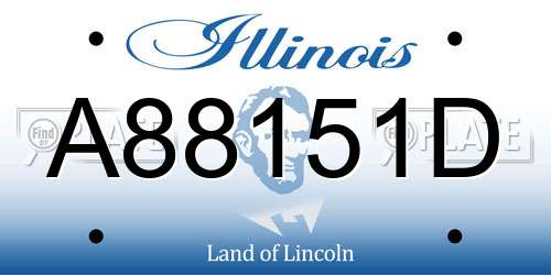 A88151D Illinois License Plate