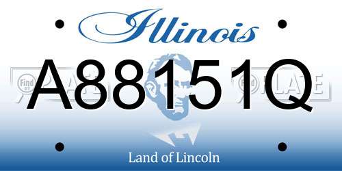 A88151Q Illinois License Plate