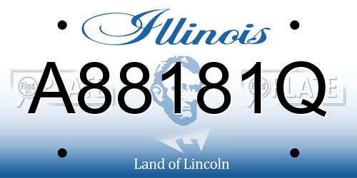 A88181Q Illinois License Plate